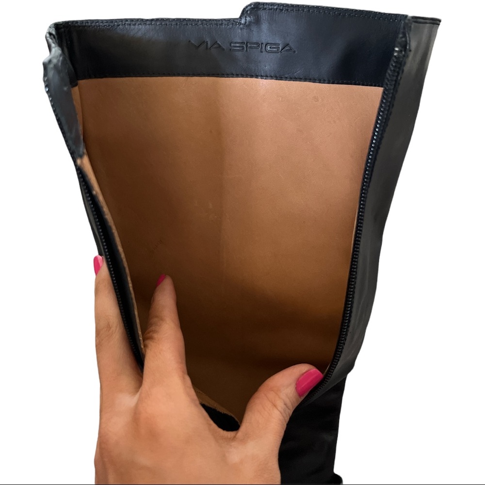 Via Spiga Leather Riding Boots - Picture 3 of 4